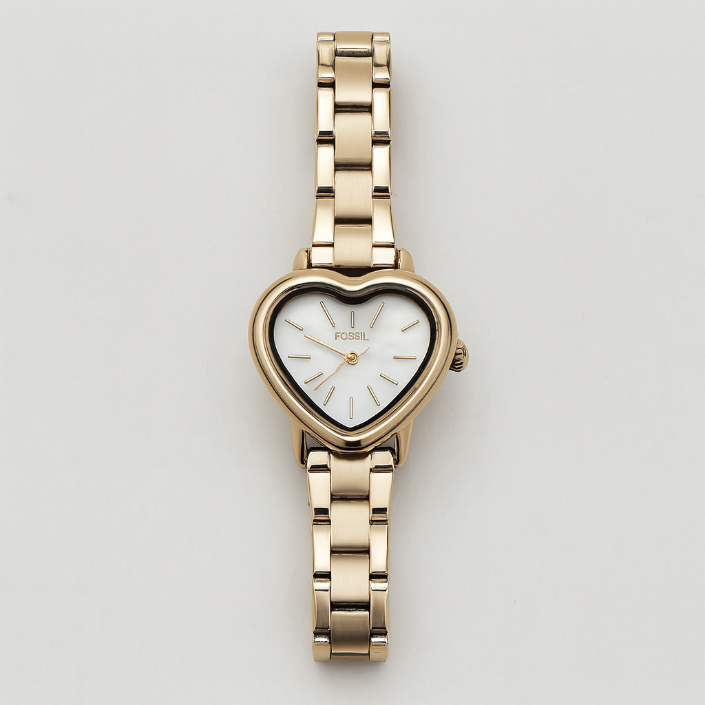 Fossil Karli Heart Three-Hand Stainless Steel Watch