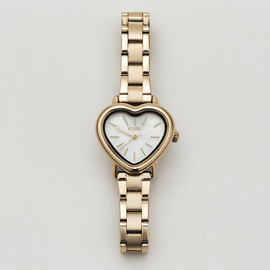 Fossil Karli Heart Three-Hand Stainless Steel Watch