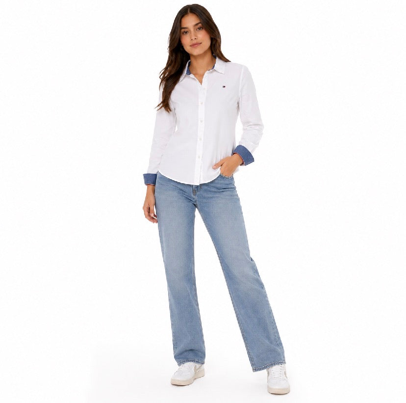 Tommy Hilfiger Stripe Stretch Oxford Regular Fit