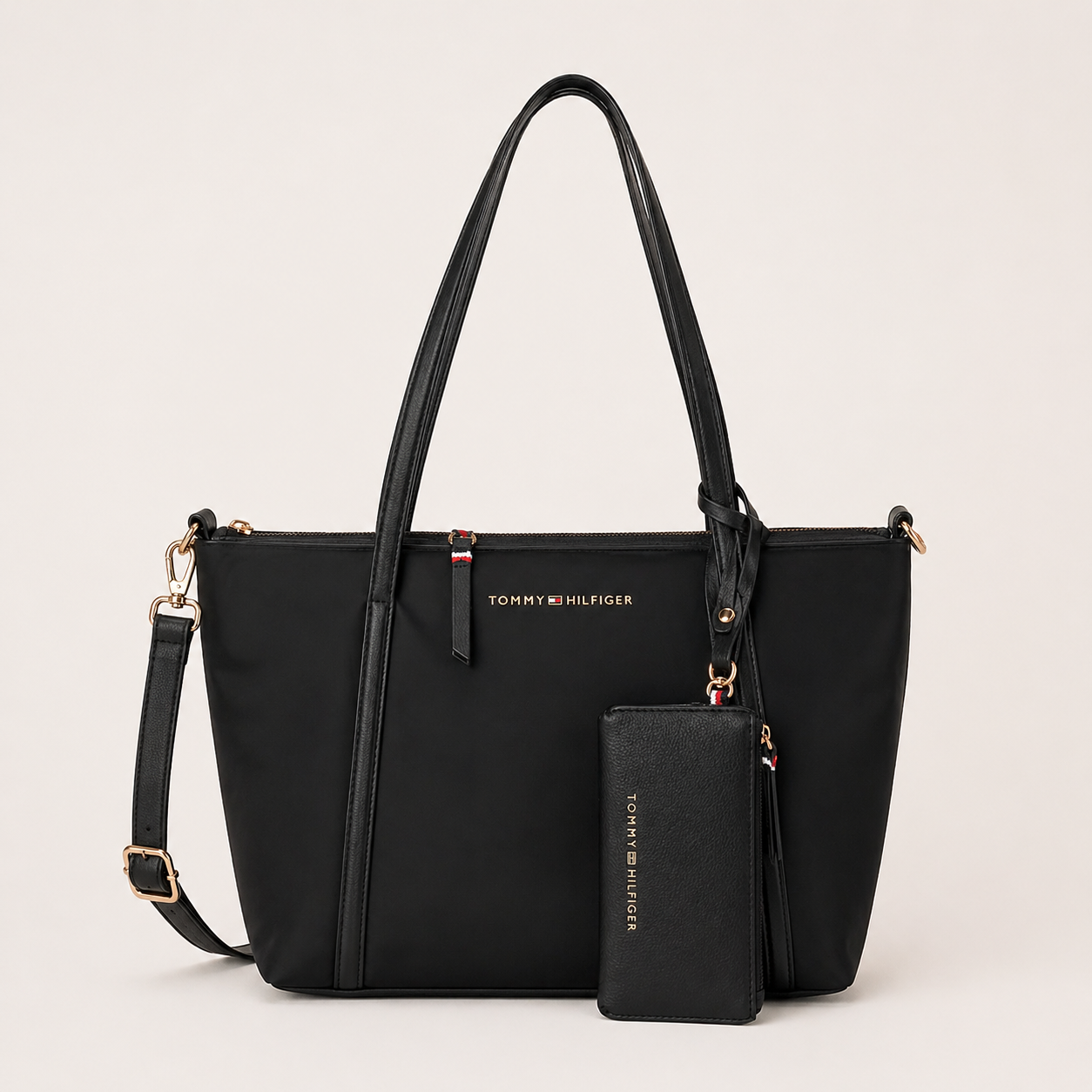 Tommy Hilfiger Women Solid Black Tote Bag