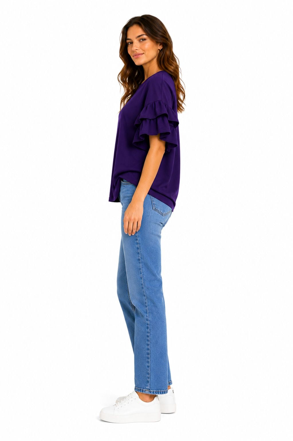 PARALLEL SKIES-Intense purple casual blouse