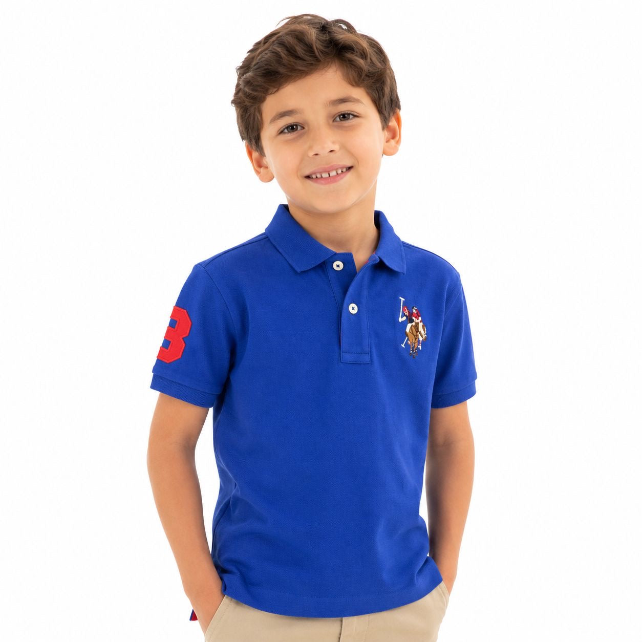 U.S. POLO ASSN-Classic blue polo shirt