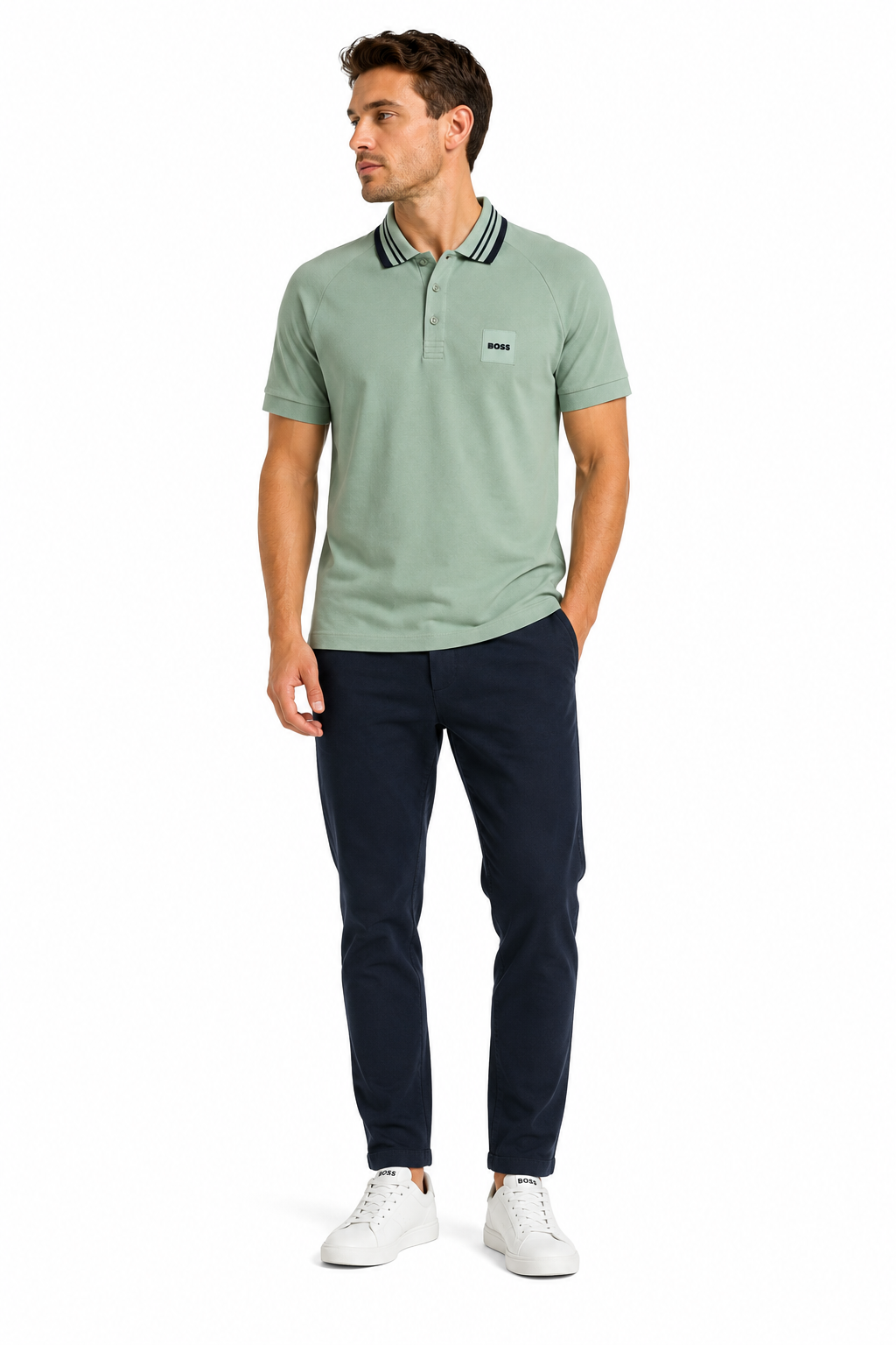 HUGO BOSS-Polo BOSS Green modelo Paddy Rib de corte regular (ajuste regular)