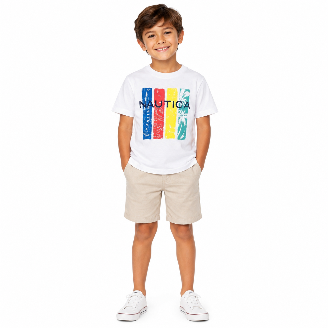 Nautical brand graphic t-shirt for children