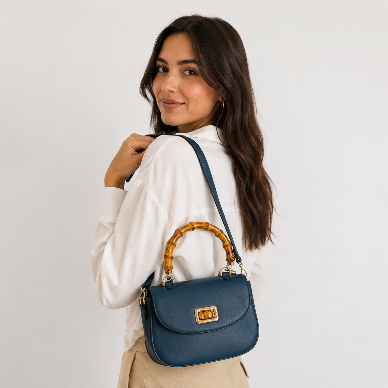 PurseLux Bamboo Handbag