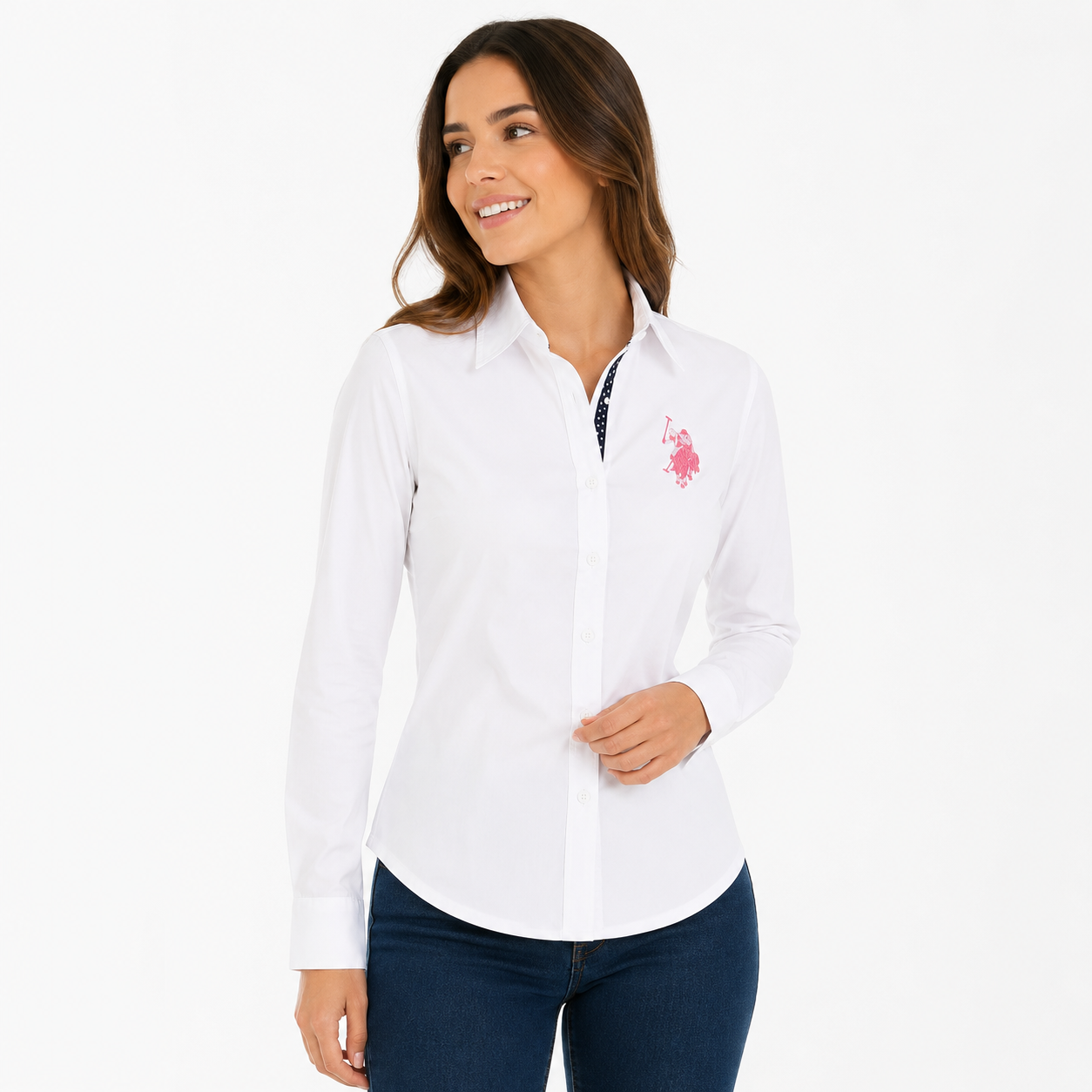 U.S Polo Assn Solid Stretch Poplin Shirt