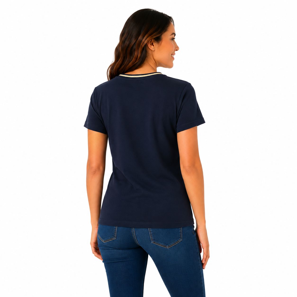 ANNE KLEIN -Basic short-sleeved t-shirt