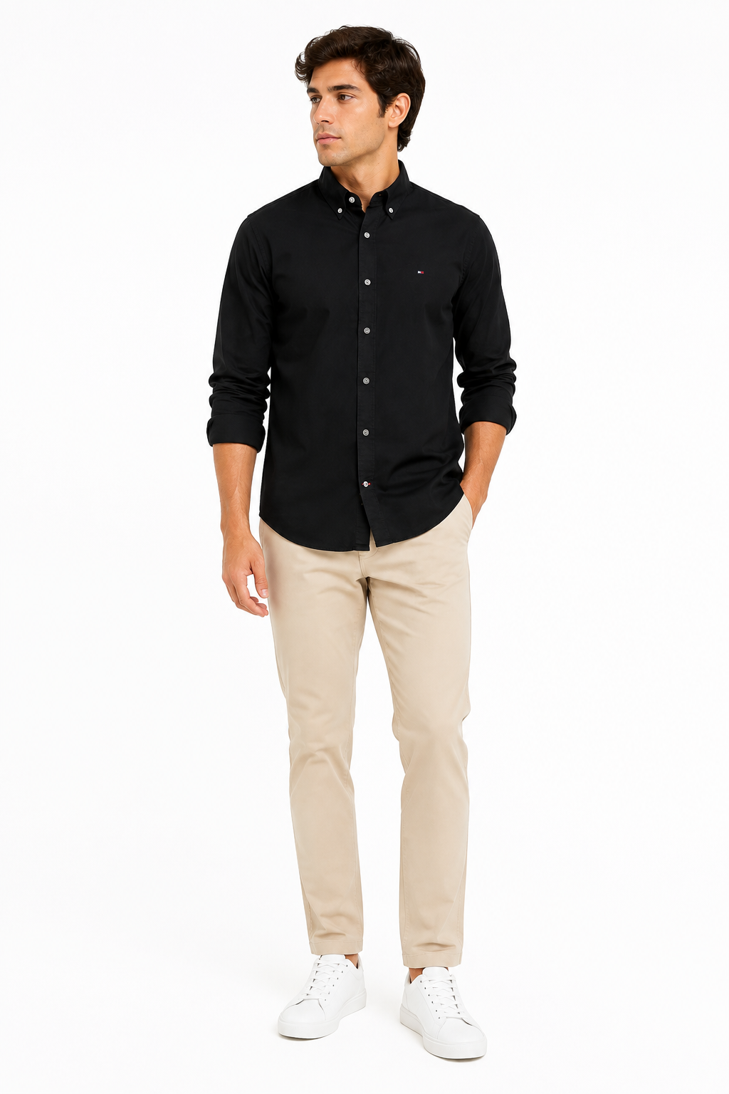 Tommy Hilfiger long sleeve black shirt