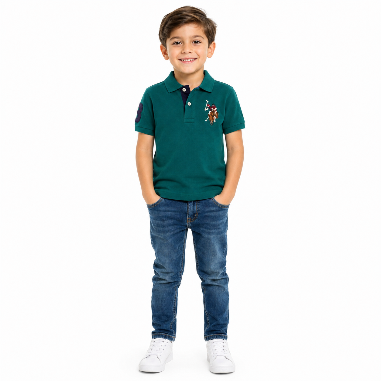 U.S. Polo Assn. green polo shirt