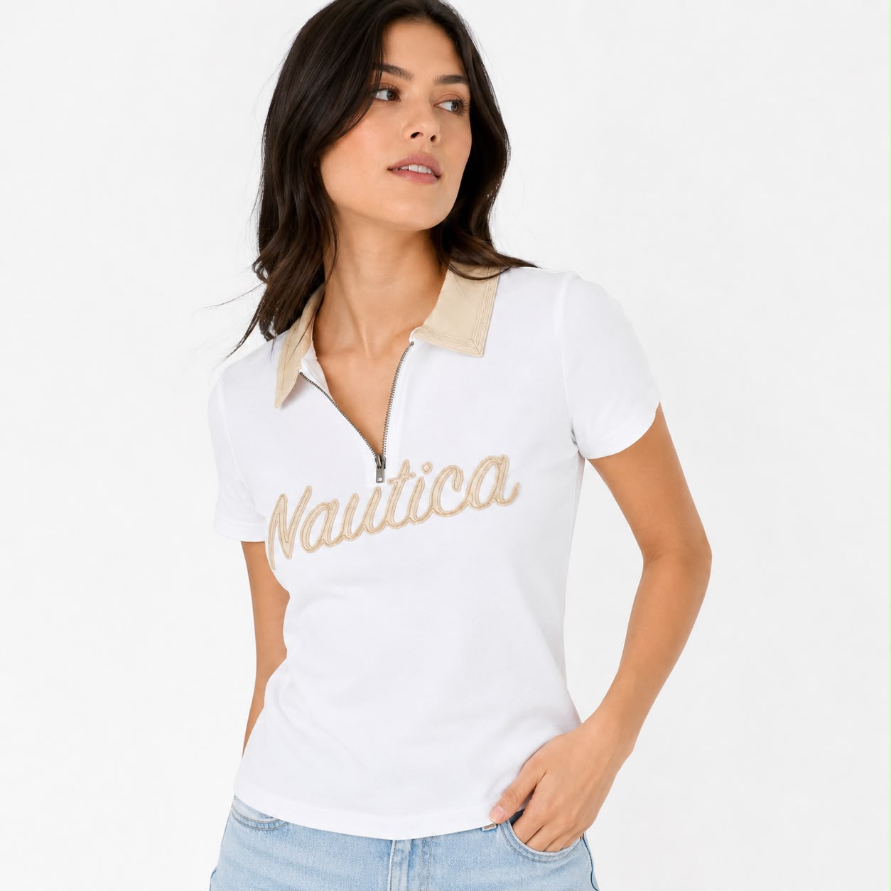 Nautica Zip-Up Polo