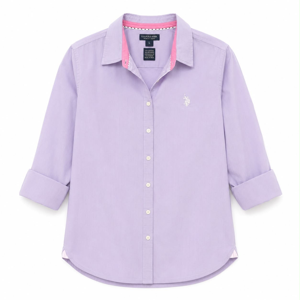 U.S. Polo Assn Lilac Long Sleeve Women's Basic Shirt