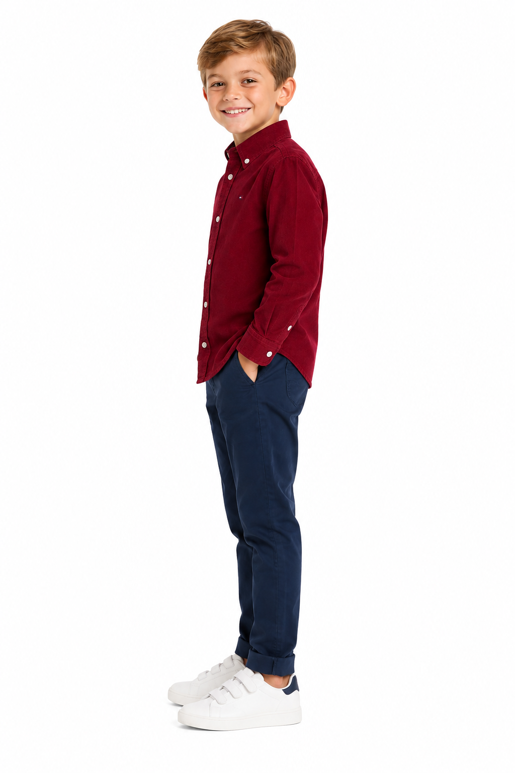 Tommy Hilfiger Mens Flex Corduroy Button Up Shirt