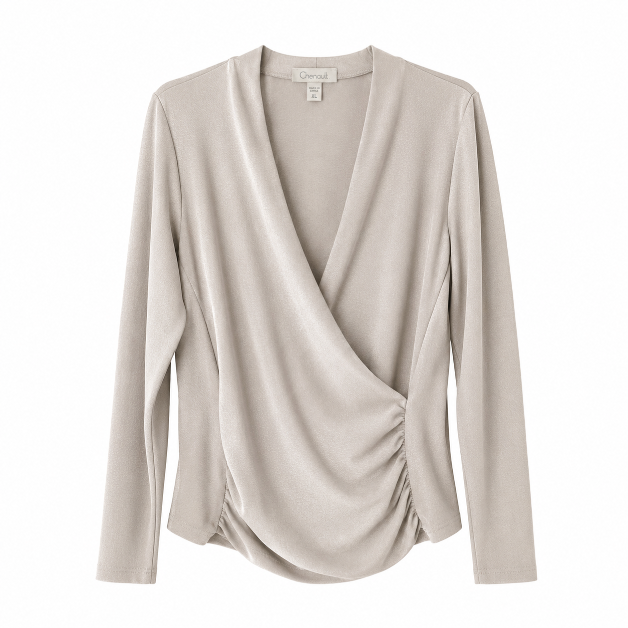 Chenault blouse has a crossed design and V-neck