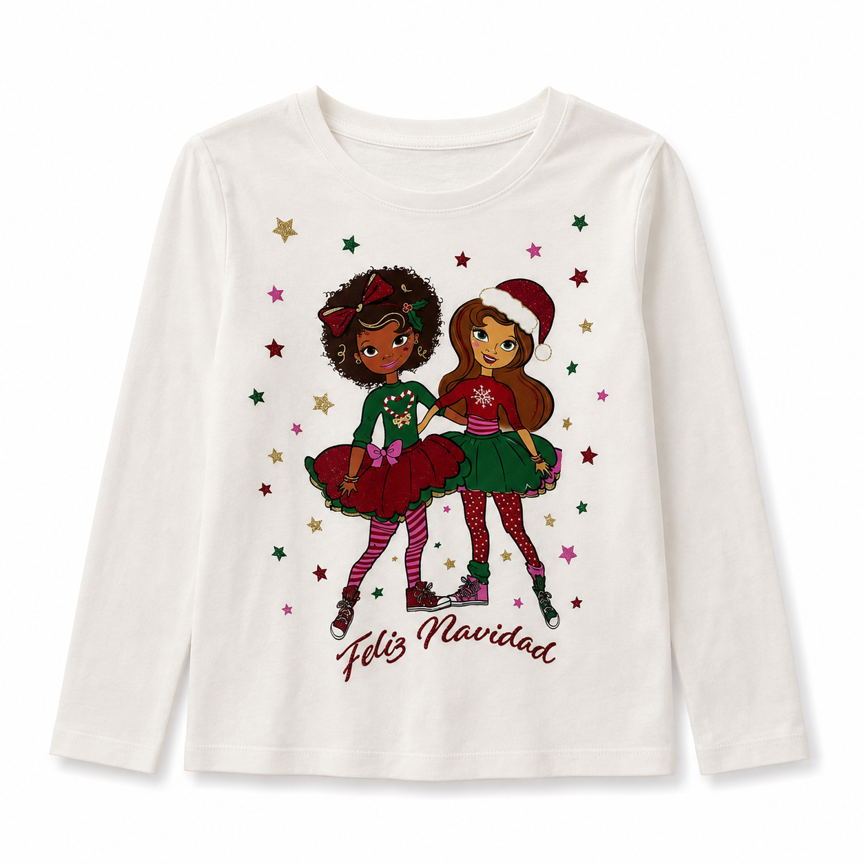 The Children Place Girls Sequin Christmas Cross-Back Top