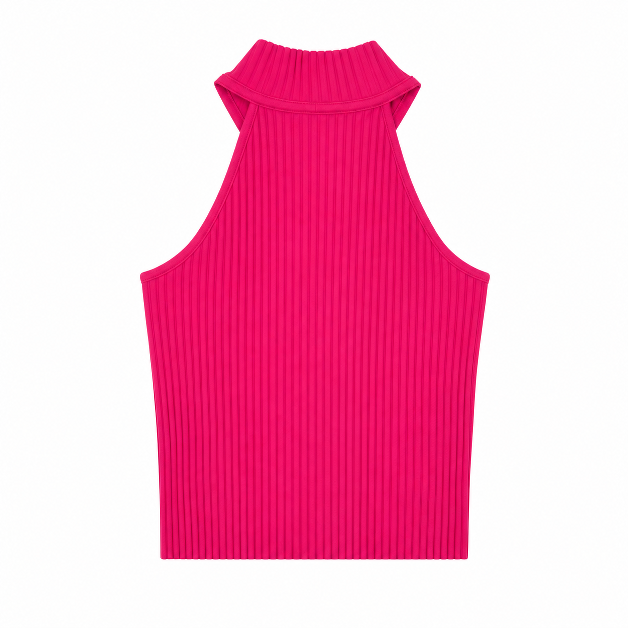 Marc New York Fluted halter collar top in fuchsia pink Women’s