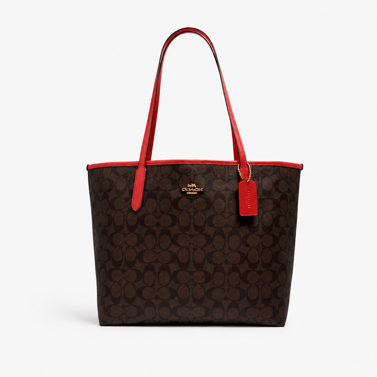 Coach City Tote in Signature Canvas Shoulder Bag
