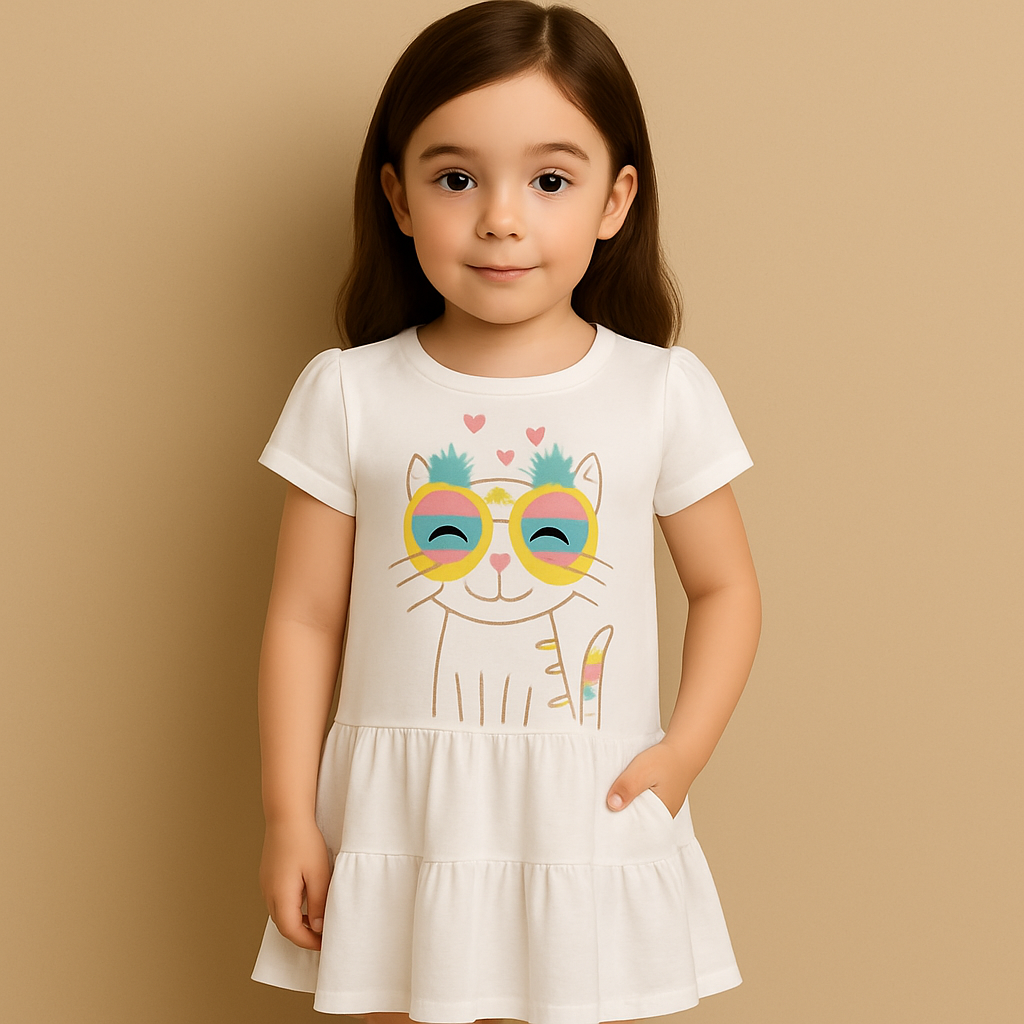 Carter’s Kitty Ruffle Slub Tee - Toddler Girl