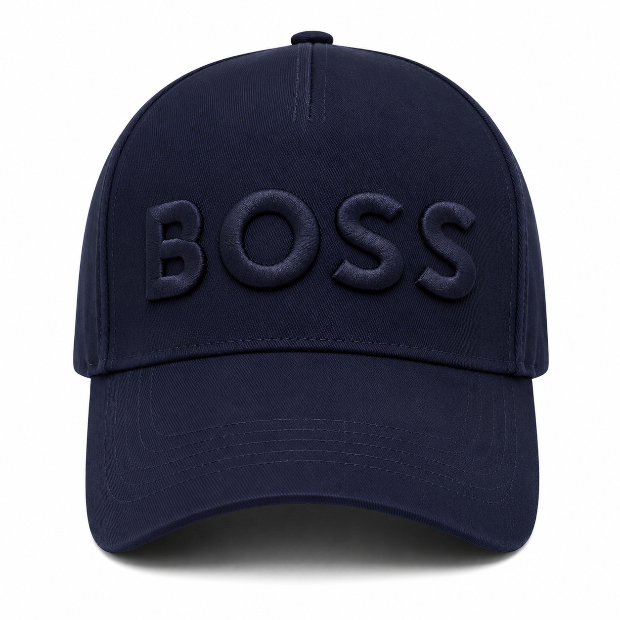 HUGO BOSS Embroidered Logo Cap One Size Adjustable Baseball Style Hat NEW Navy