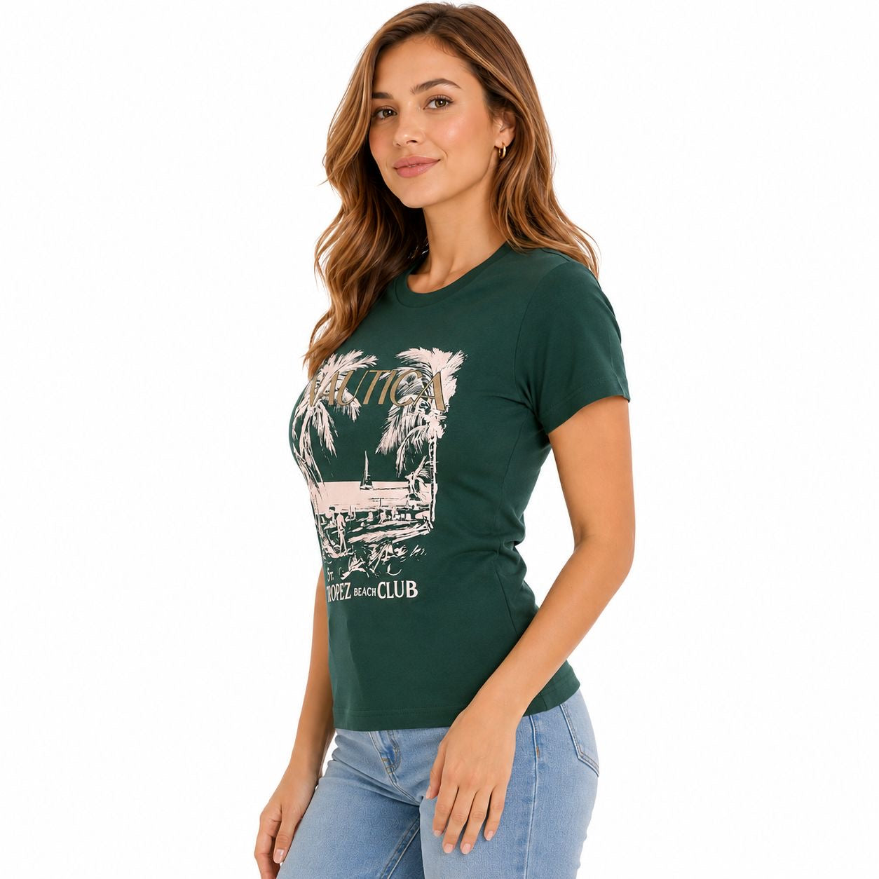 Nautica Women's Resort Time Foil Graphic T-Shirt