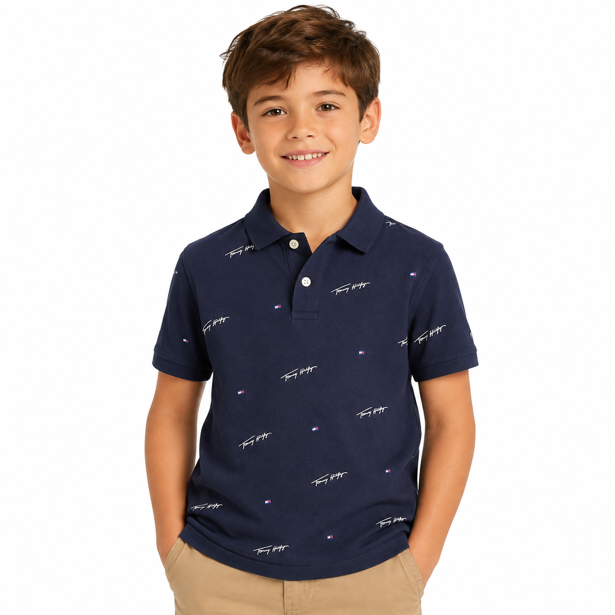 Tommy Hilfiger children's polo shirt in navy blue