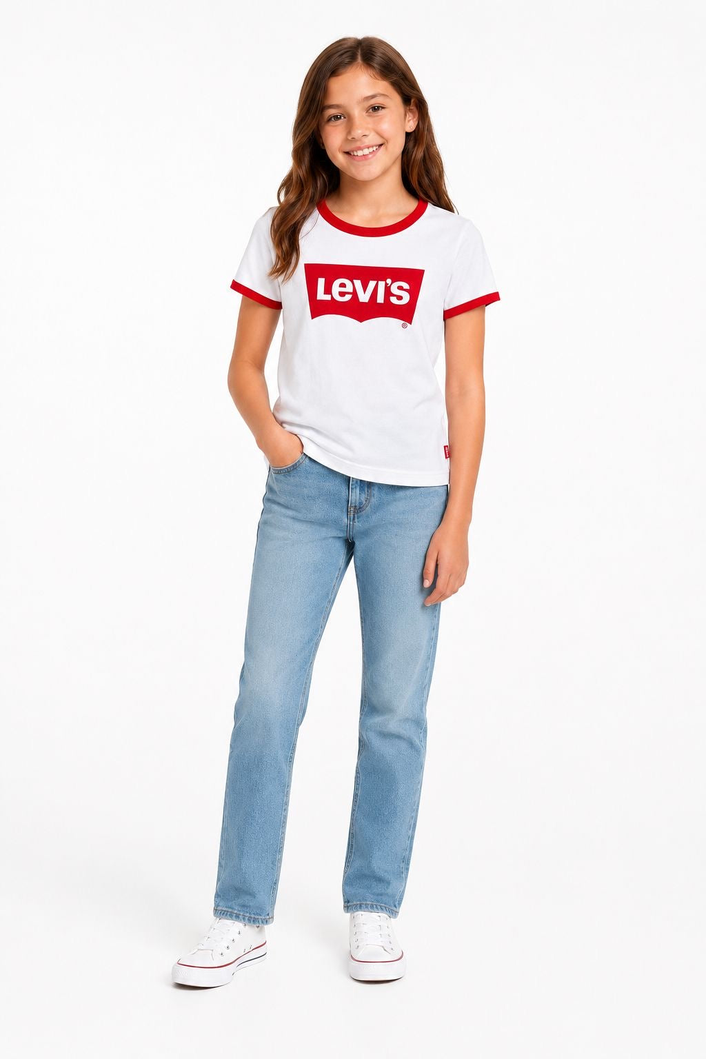 LEVIS-Retro Ringer T-Shirt Big Girls