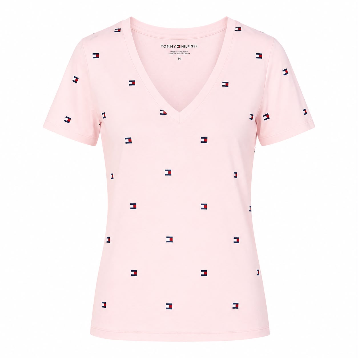 Tommy Hilfiger-Allover Flag V-Neck Favorite T-Shirt