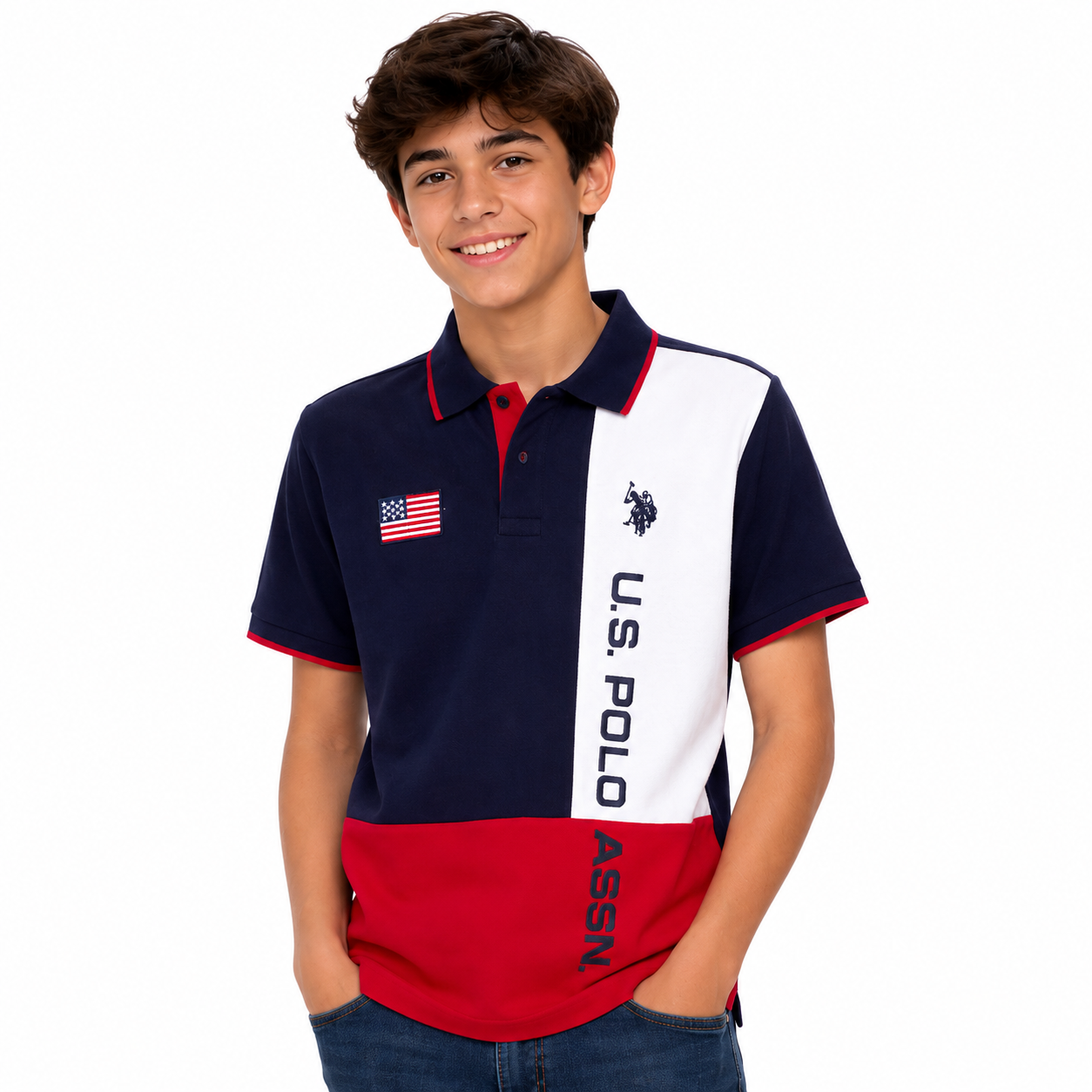 U.S. POLO ASSN- Boys Piqué Polo Shirt