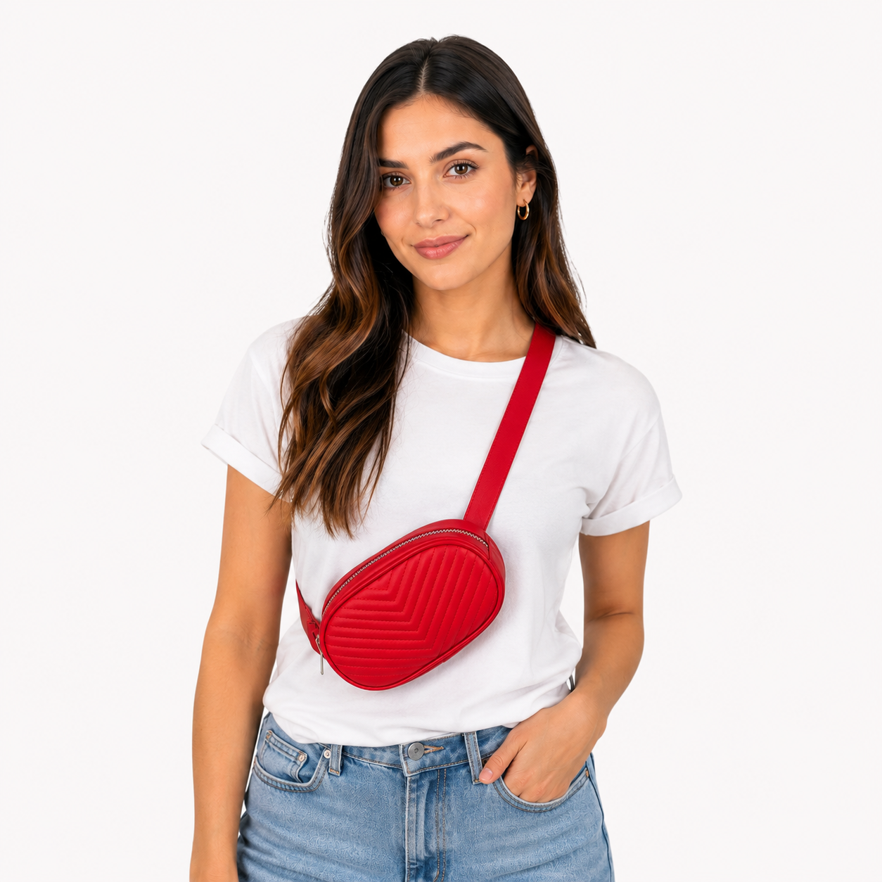 Steve Madden Chevron Quilted Fanny Pack