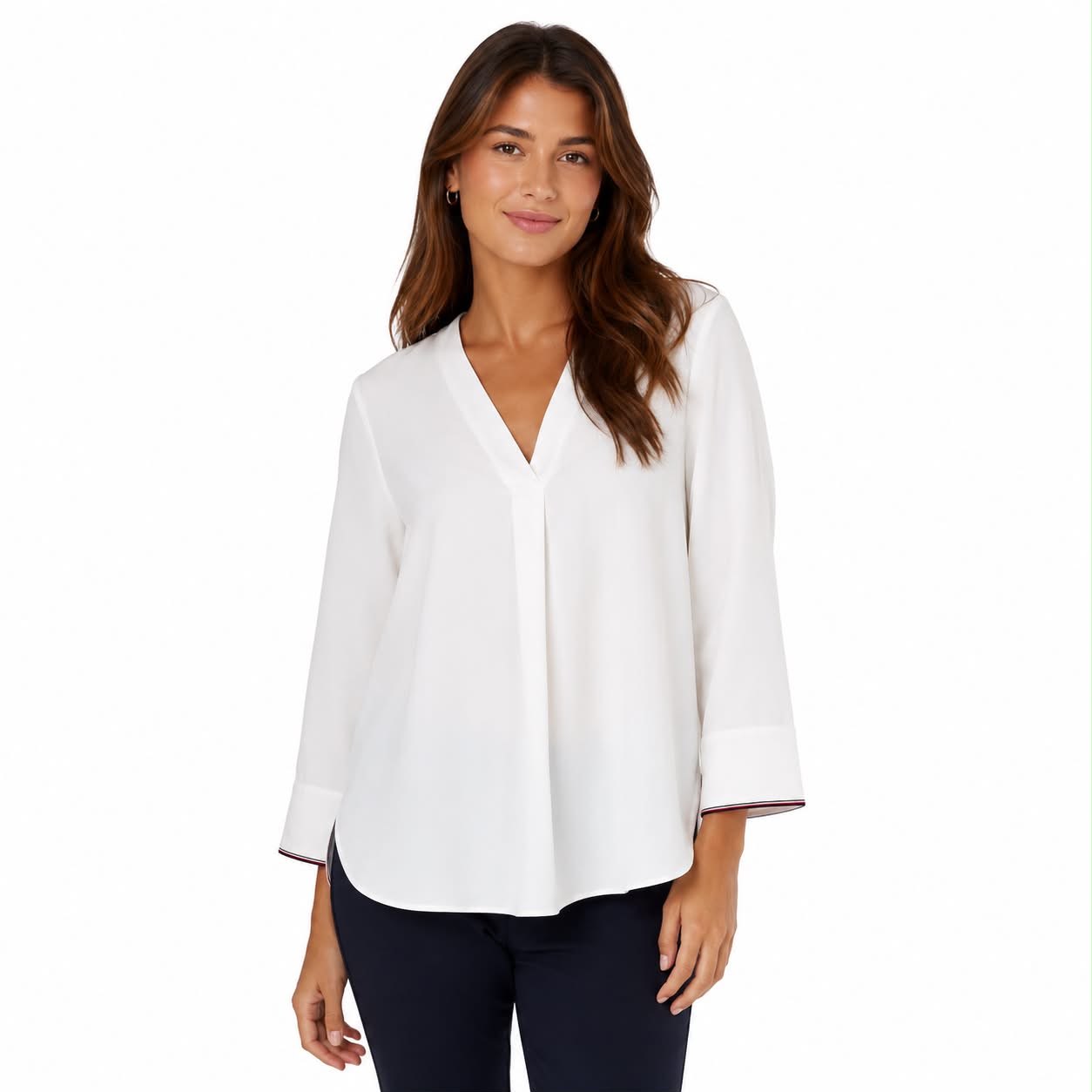 Tommy Hilfiger V-Neck Relaxed Fit Blouse