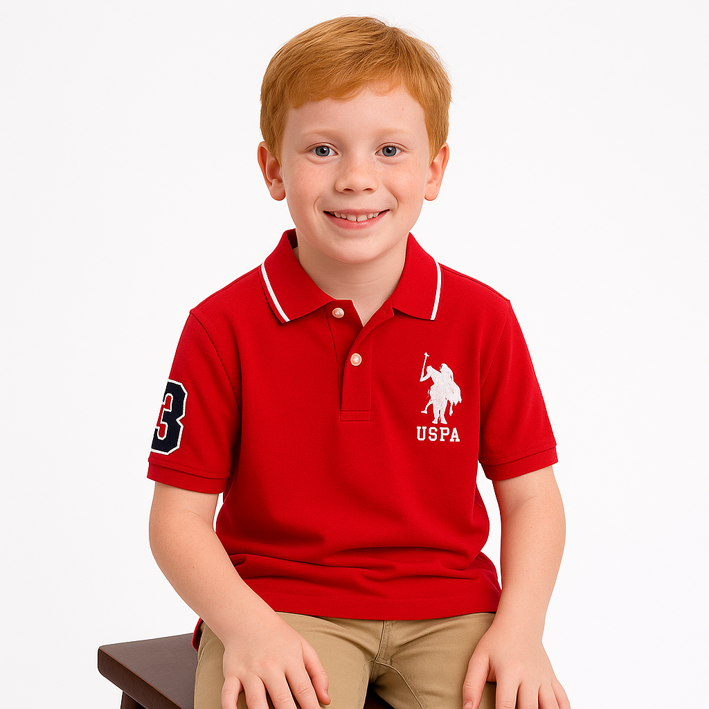 US Polo Assn Boys Pique Solif Polo Shirt