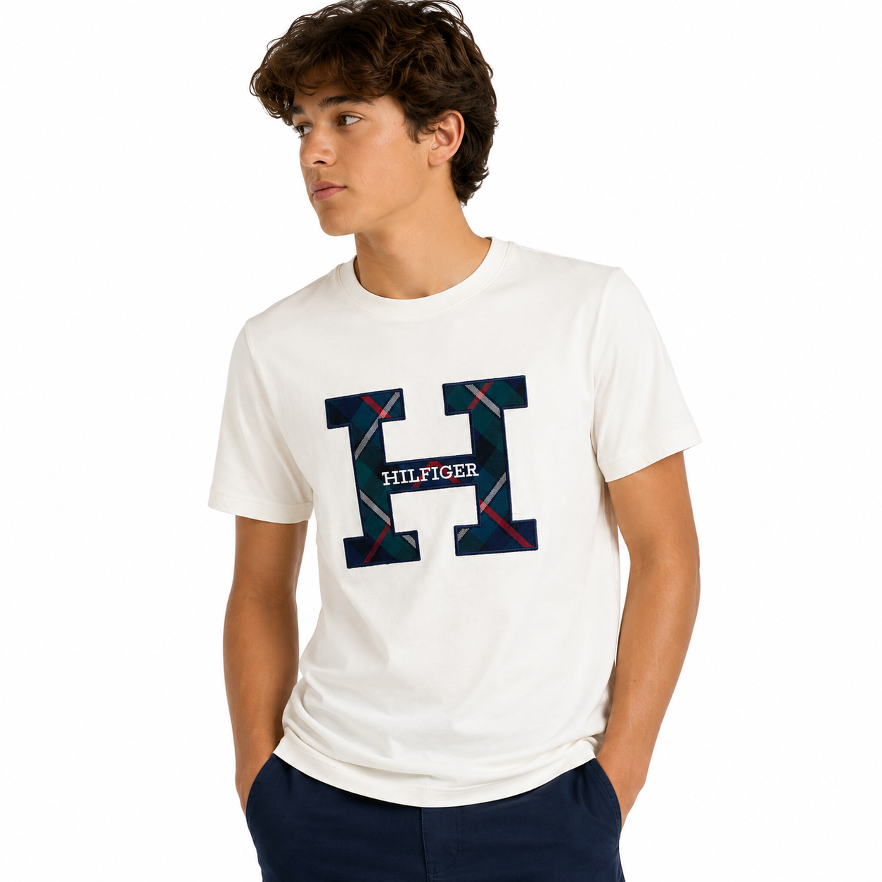 Tommy Hilfiger-Boys Embroidered Logo Regular Fit Cotton T-Shirt