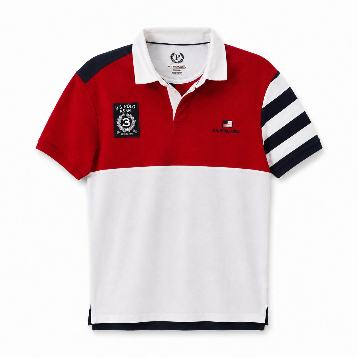 U.S. Polo Assn. colorblock cotton polo shirt