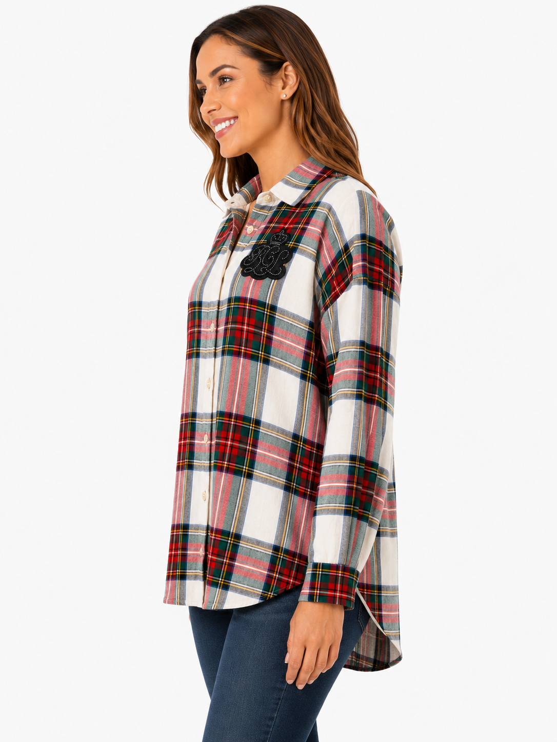 Ralph Lauren Women's Bullion Checked Plaid Twill Shirt