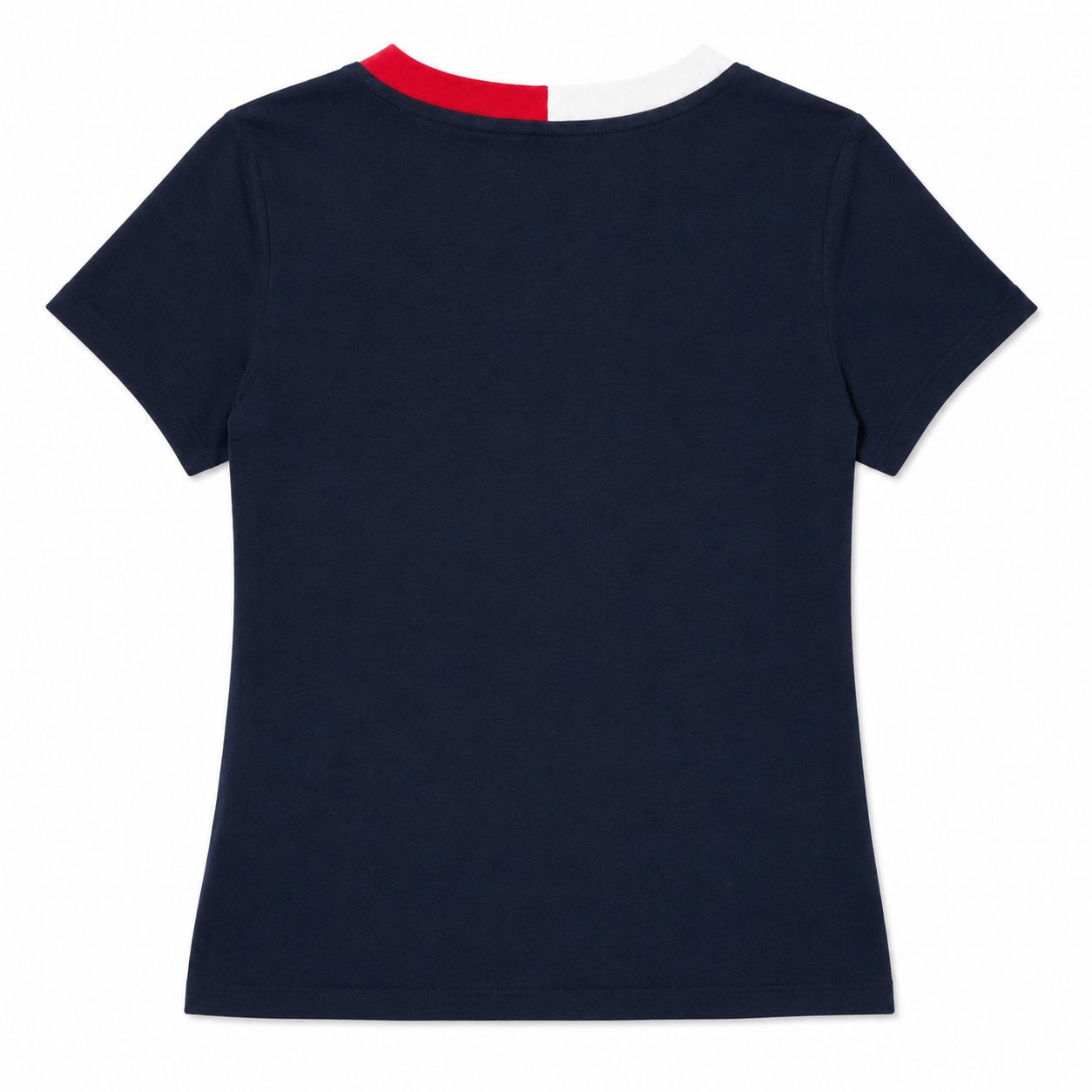 Tommy Hilfiger Women's Short Sleeve Split Flag V-Neck Tee