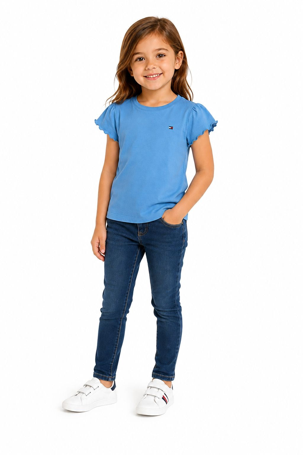 Tommy Hilfiger-Light blue short sleeve girl t-shirt