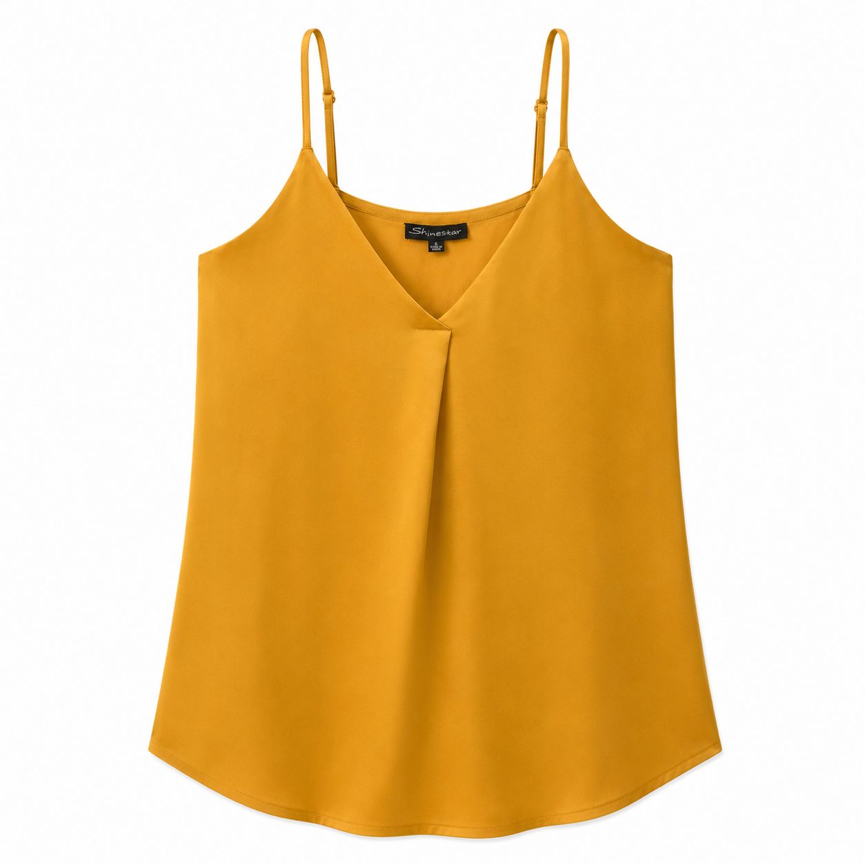 Shinestar Yellow Shineskar blouse has a V-neck and
