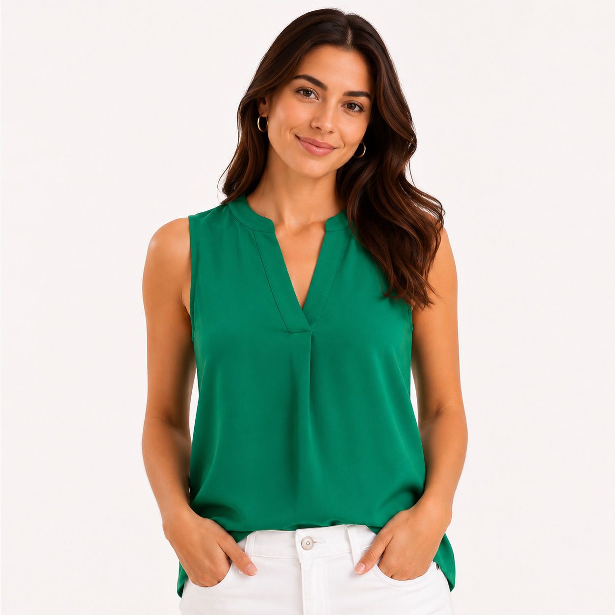 Pleione Green sleeveless blouse Women’s