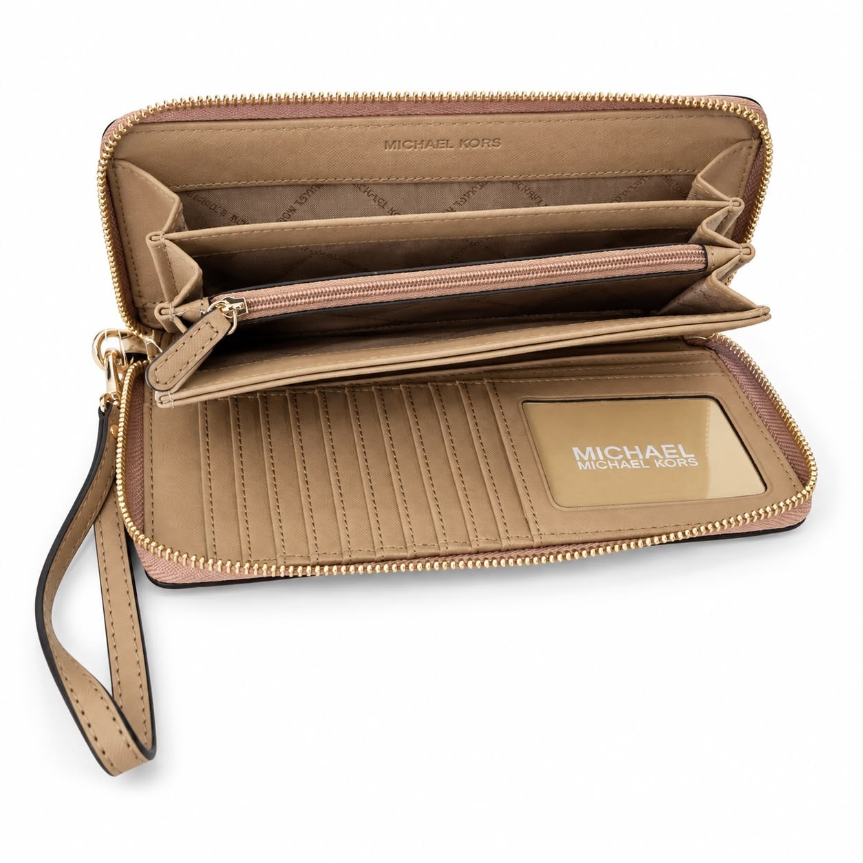 Michael Kors Large Grain Leather Jet Set Travel Wallet