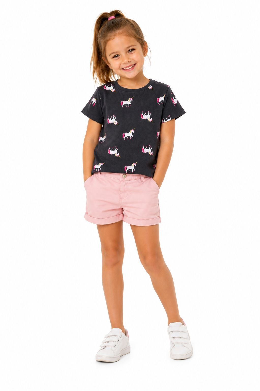 OLD NAVY-Gray short-sleeved t-shirt for girls