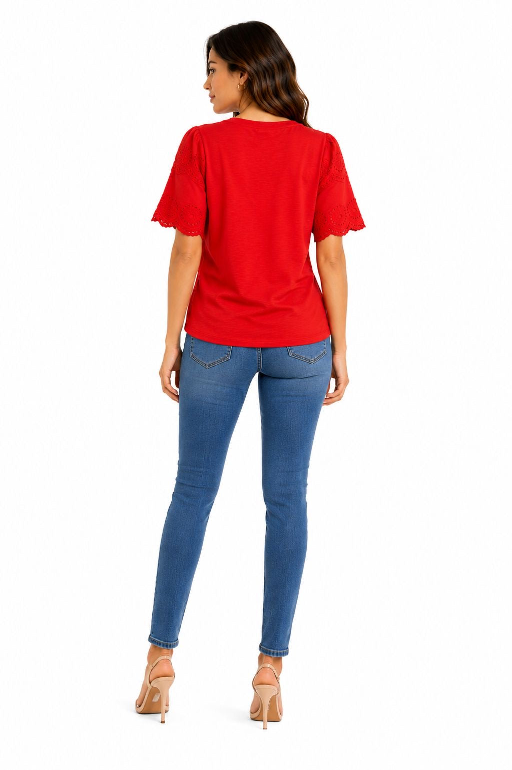 NOTATIONS-Red short-sleeved t-shirt from the Notations brand