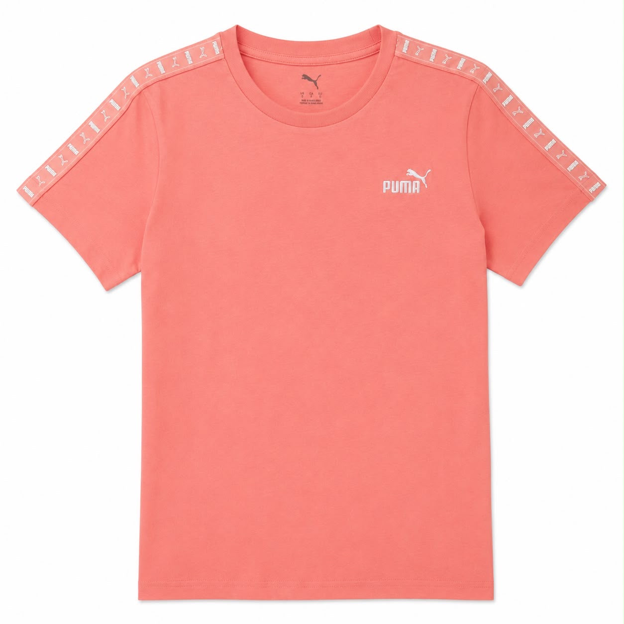 Puma women's pink t-shirt, Essential Tape model