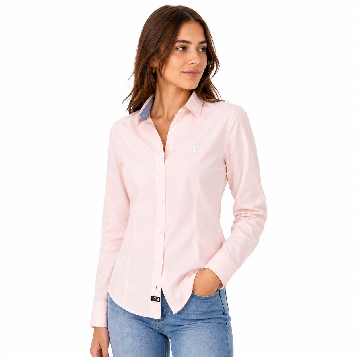 U.S Polo Assn Solid Stretch Poplin Shirt