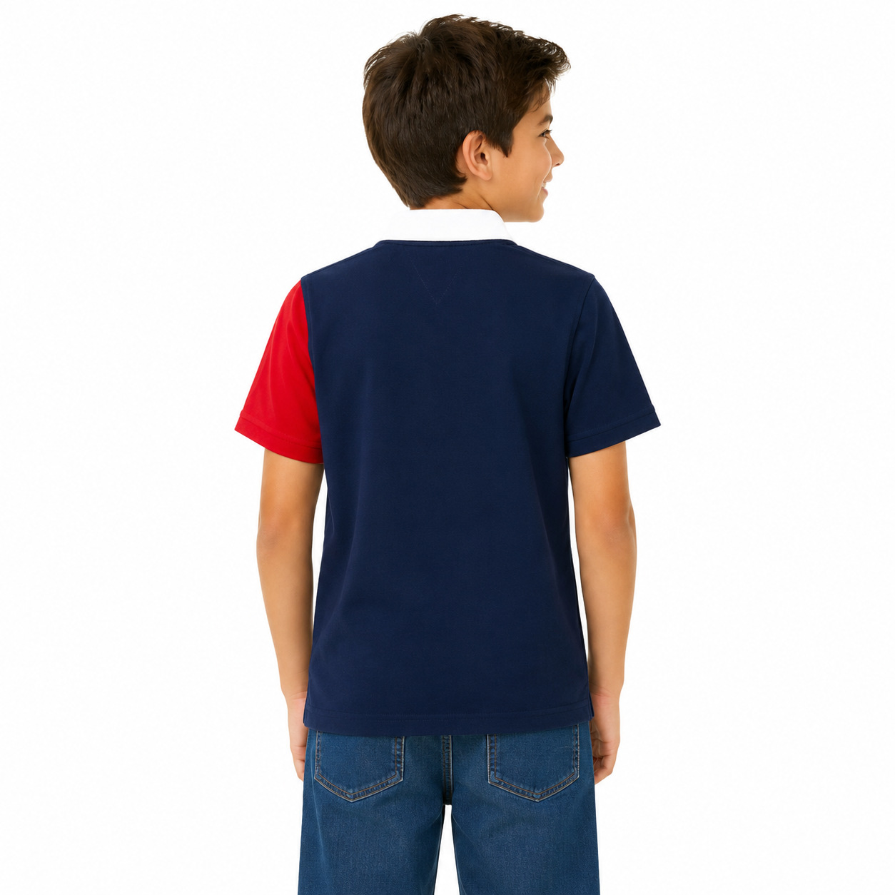 Tommy Hilfiger Boys Navy Colour Pique Polo Shirt