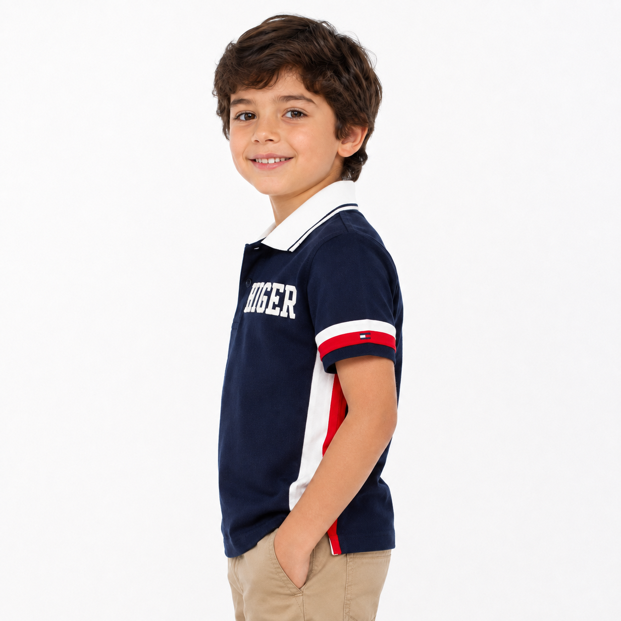 Tommy Hilfiger Boys' Adaptive Polo Shirt with Magnetic Buttons