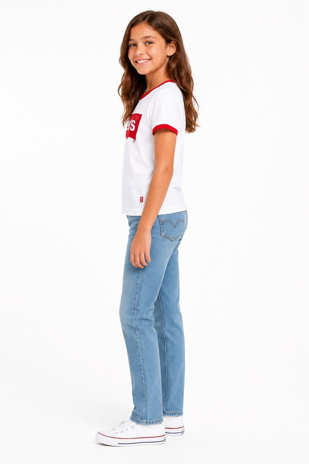 LEVIS-Retro Ringer T-Shirt Big Girls