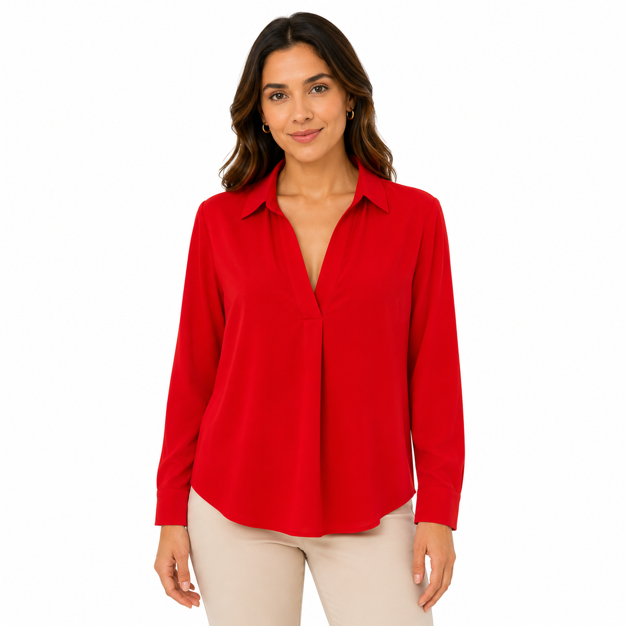 Rafaella Ladies' Red Fabric Top