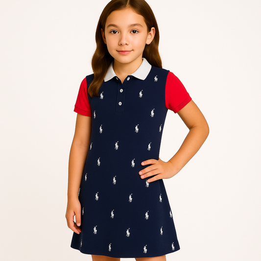 Ralph Lauren Polo Pony Cotton Mesh Polo Dress