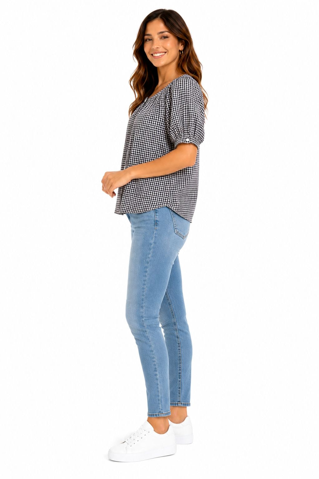 Industry Republic Clothing brand blouse with check print