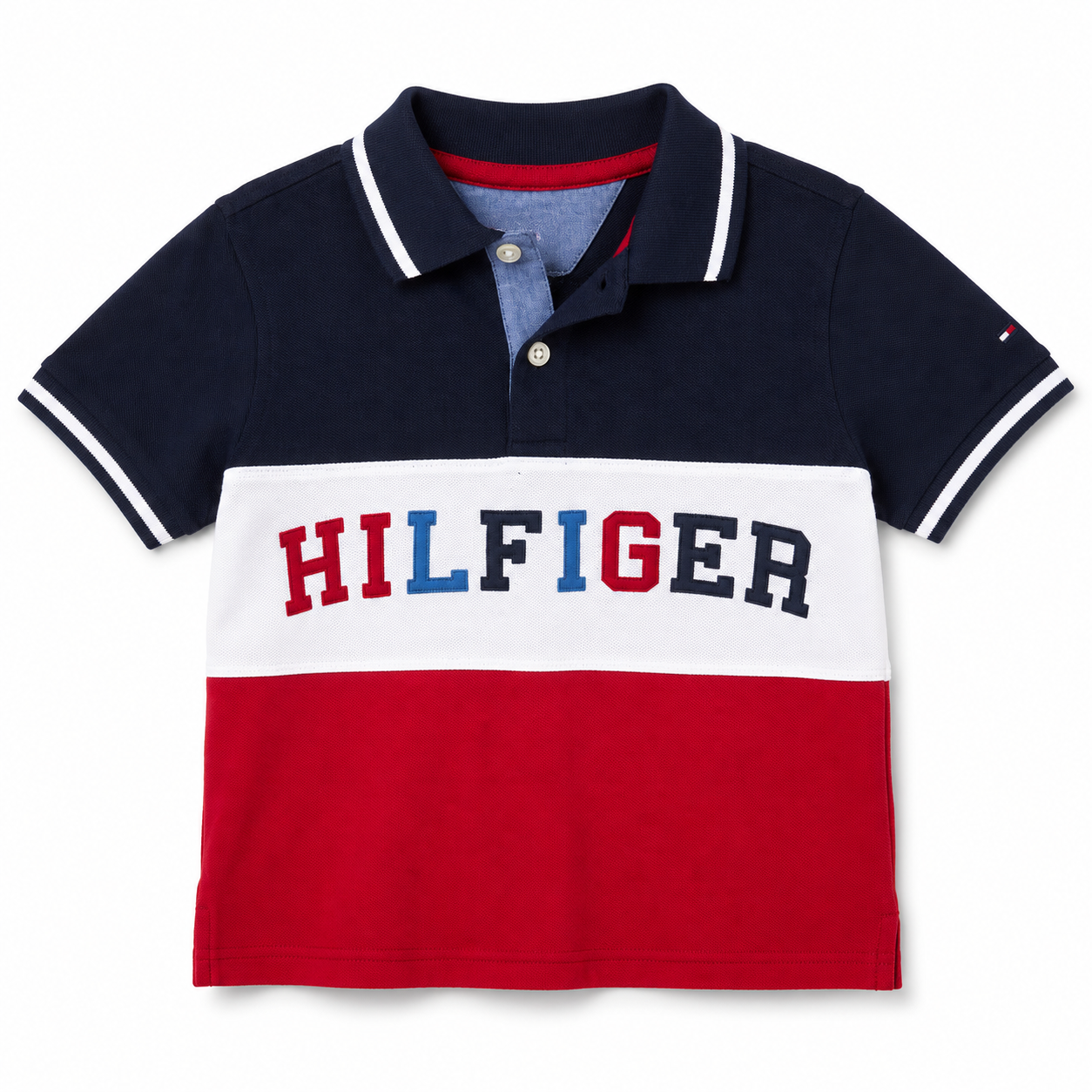 Tommy Hilfiger boys' colorblock polo shirt