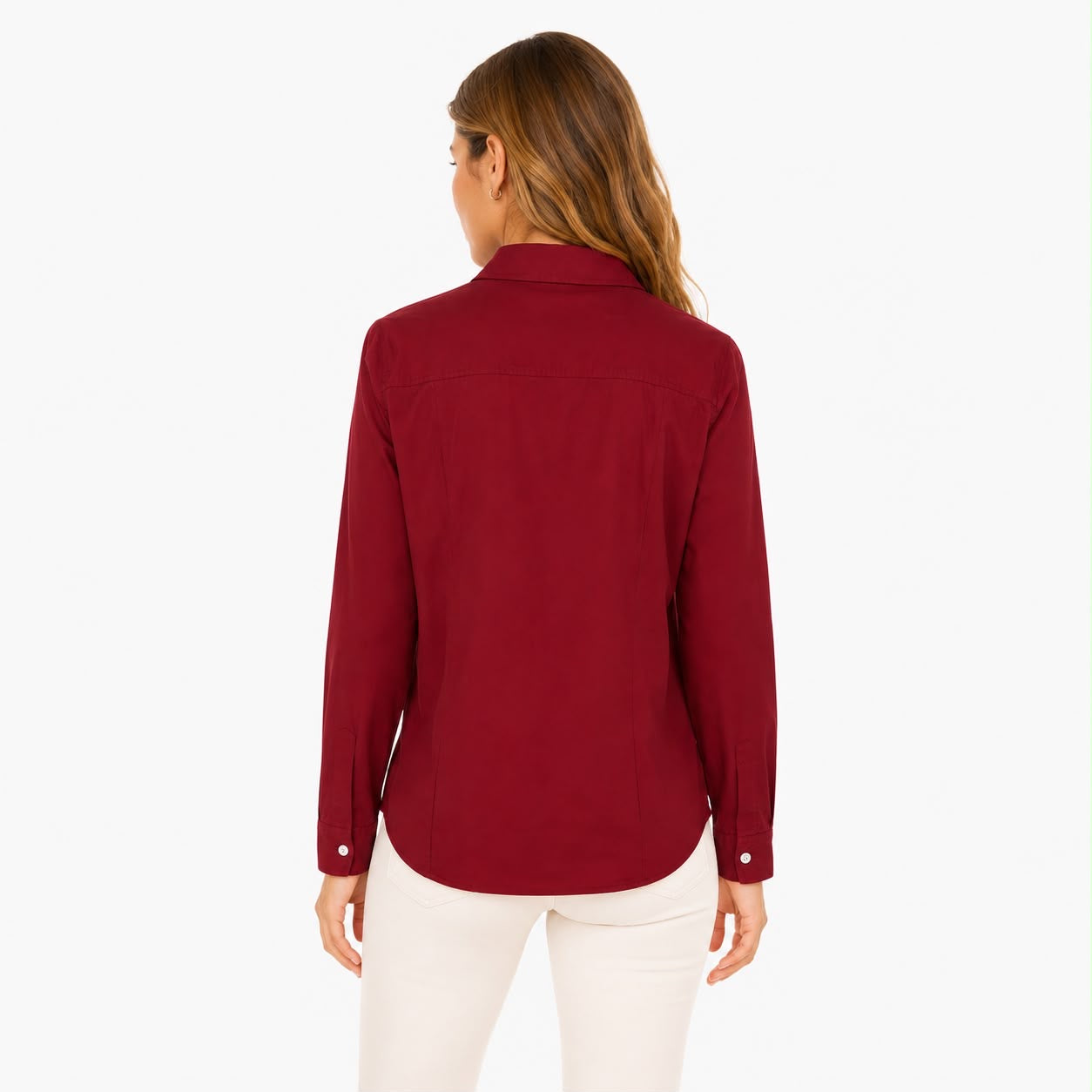 Tommy Hilfiger Maroon Cotton Shirt